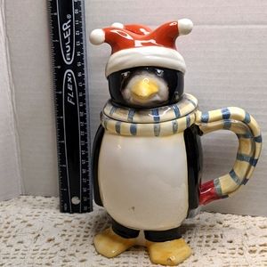 Oneida Penguin Coffee Mug "Beverage Buddies" Latte Mug with Lid 🐧🎅